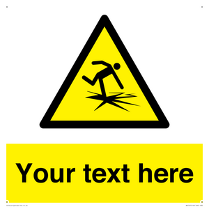 Custom warning thin ice